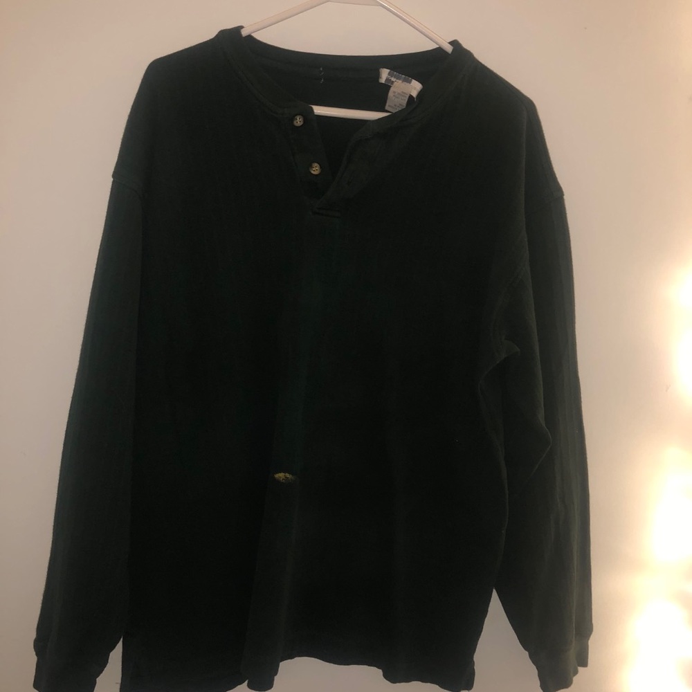 oversized green sweatshirt